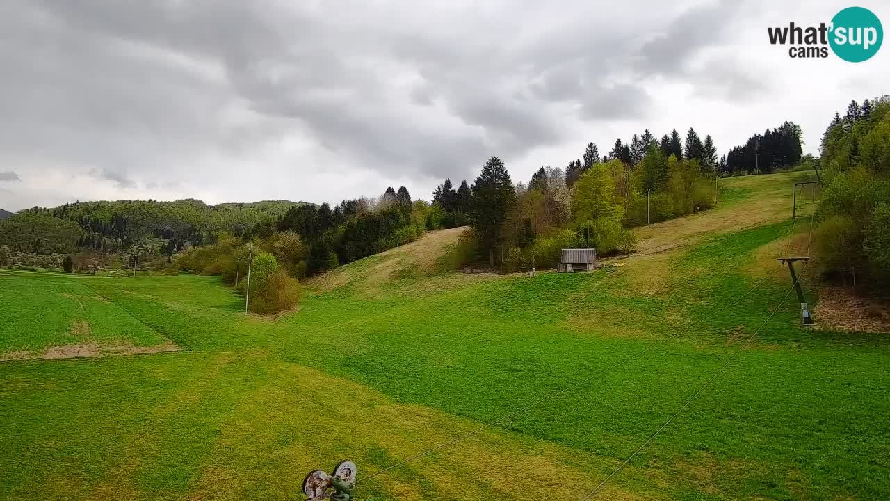 Webcam Smučišče Senožeta – Skigebiet in Srednja Vas bei Bohinj