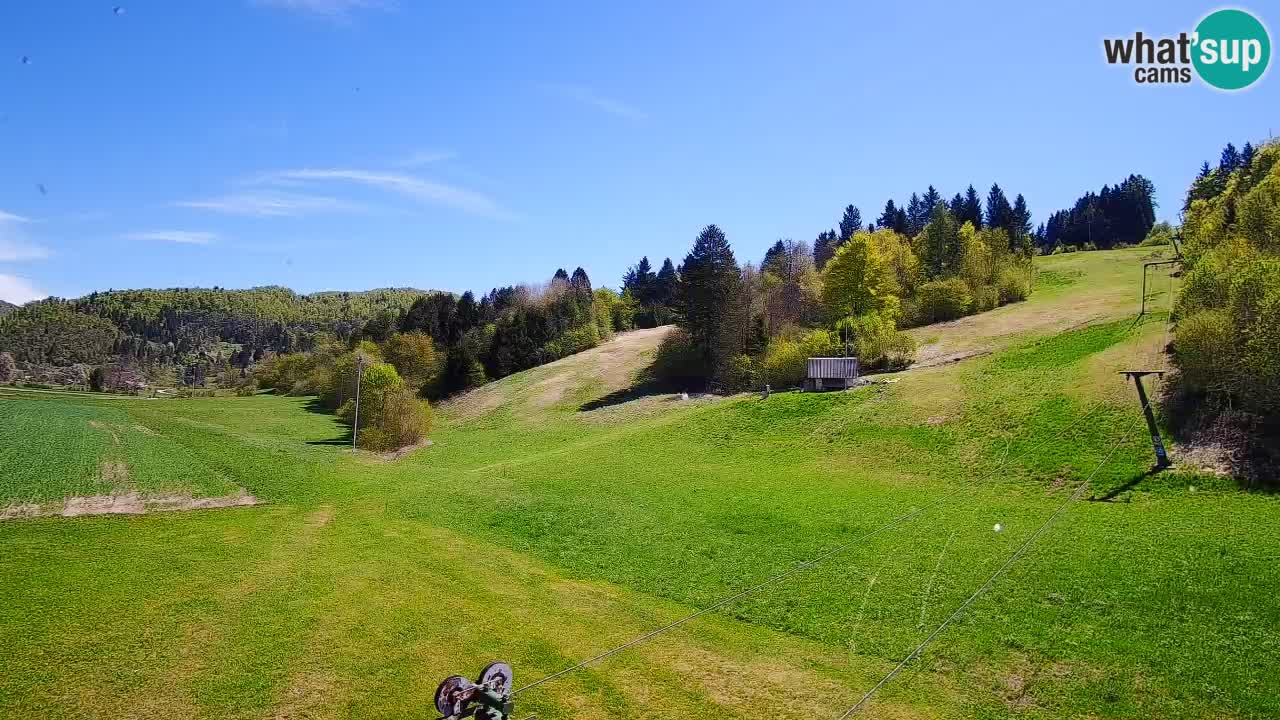 Webcam Smučišče Senožeta – Skigebiet in Srednja Vas bei Bohinj