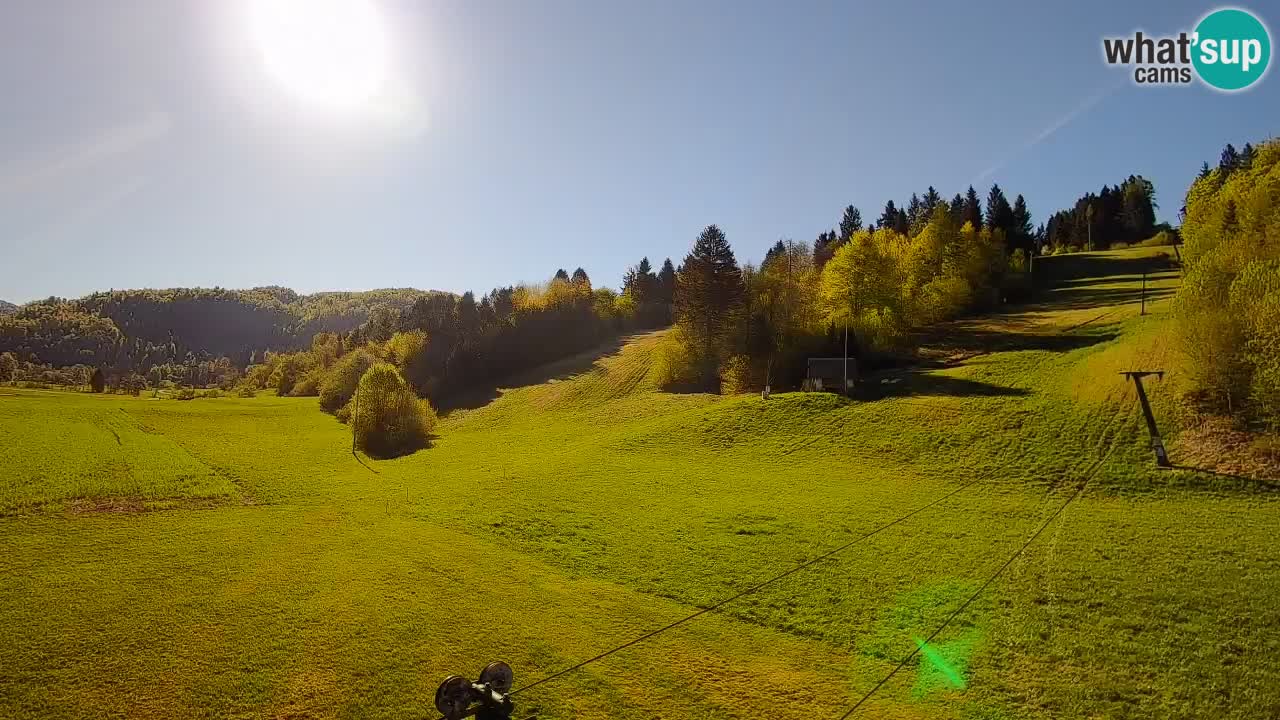 Webcam Smučišče Senožeta – Skigebiet in Srednja Vas bei Bohinj
