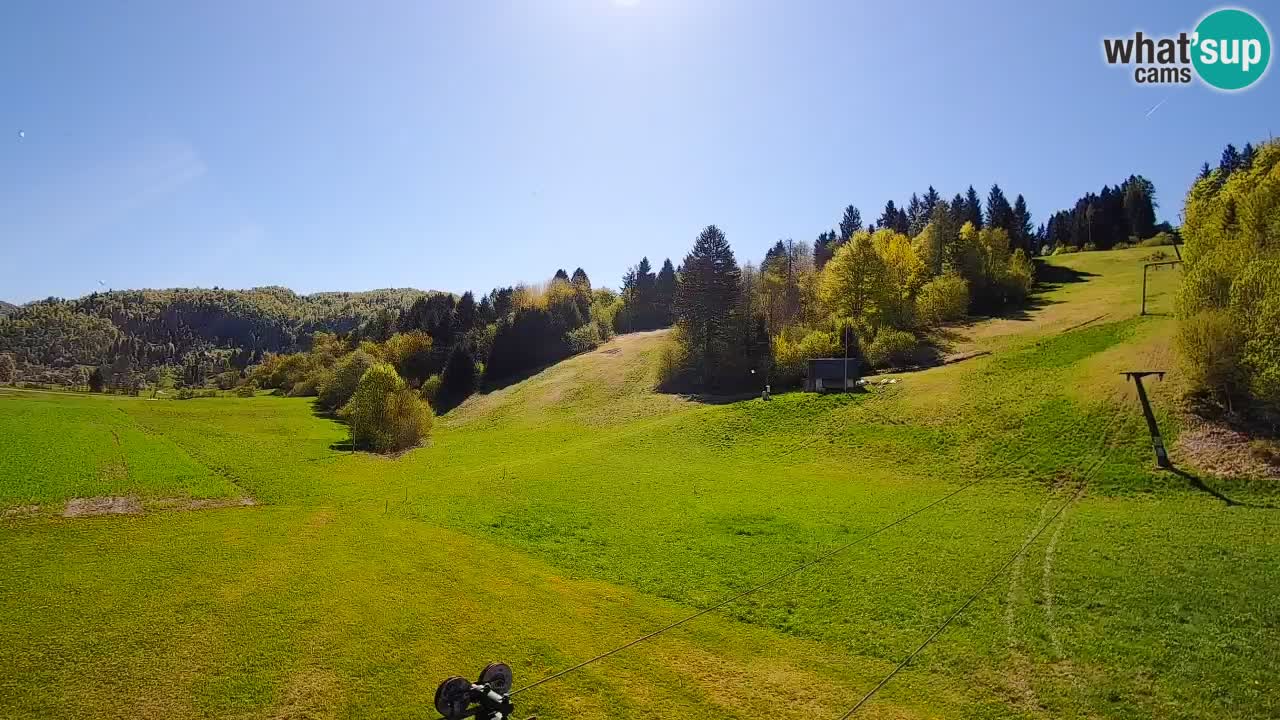 Webcam Smučišče Senožeta – Skigebiet in Srednja Vas bei Bohinj