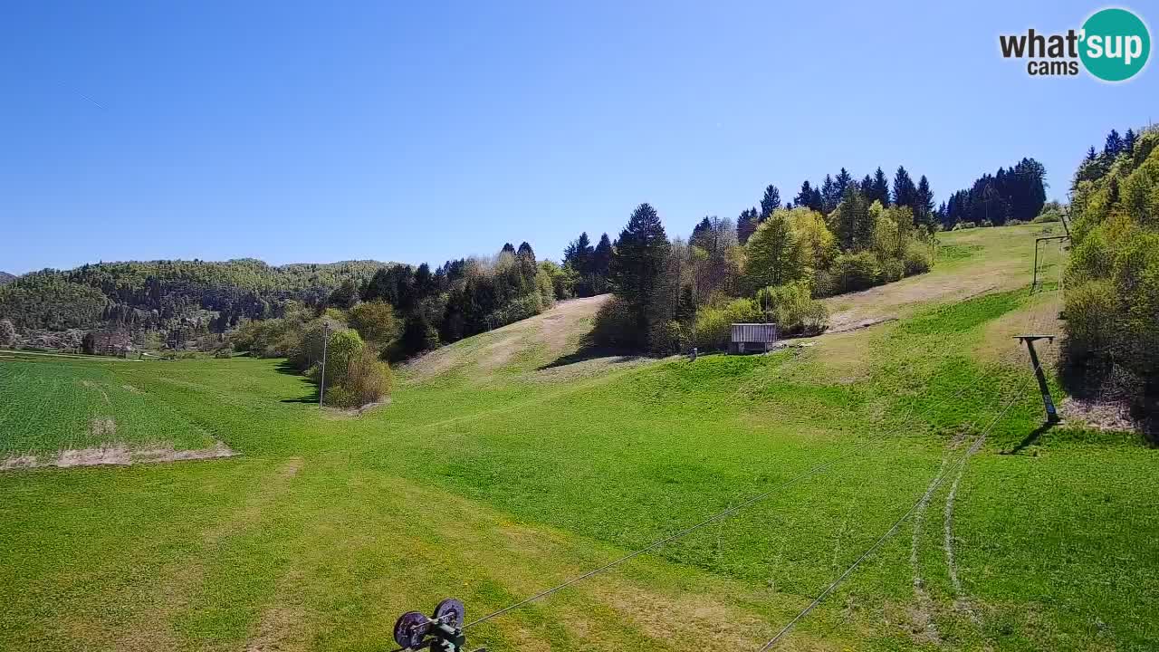 Webcam Smučišče Senožeta – Skigebiet in Srednja Vas bei Bohinj