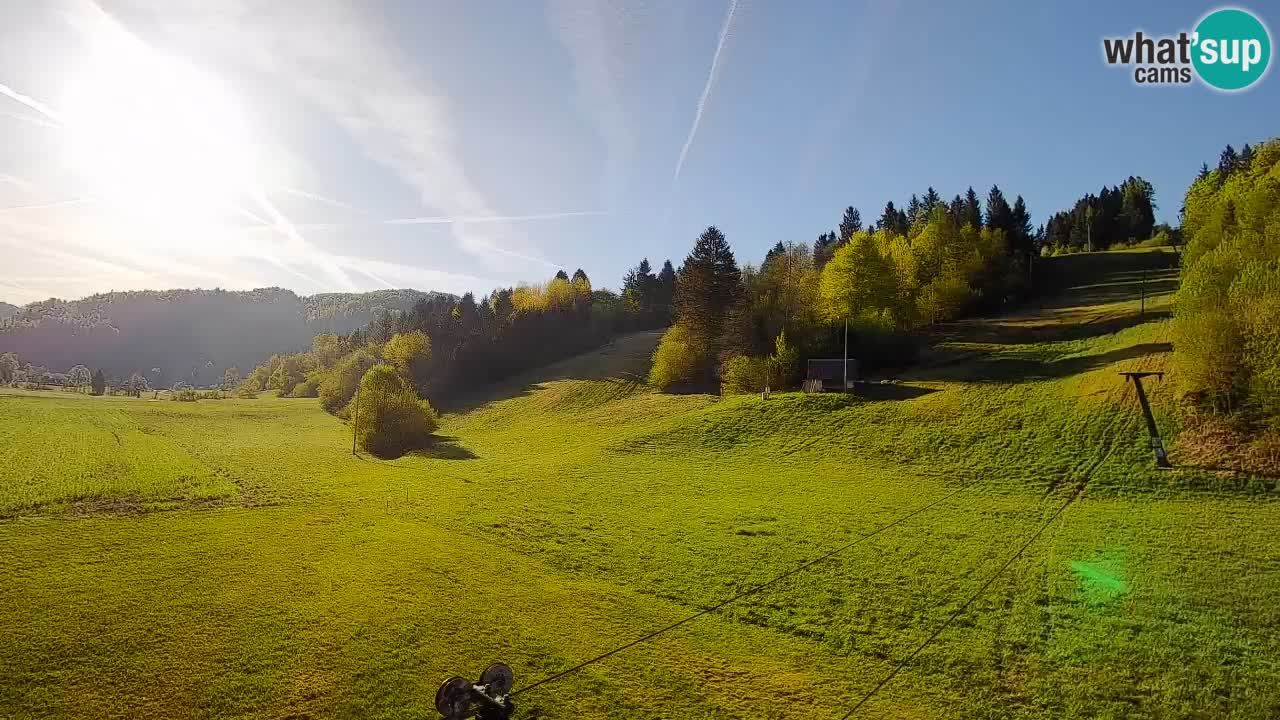 Webcam Smučišče Senožeta – Skigebiet in Srednja Vas bei Bohinj