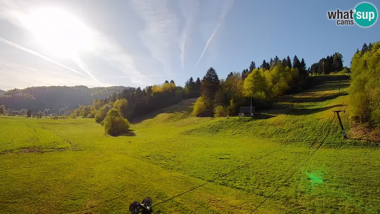 Webcam Smučišče Senožeta – Skigebiet in Srednja Vas bei Bohinj
