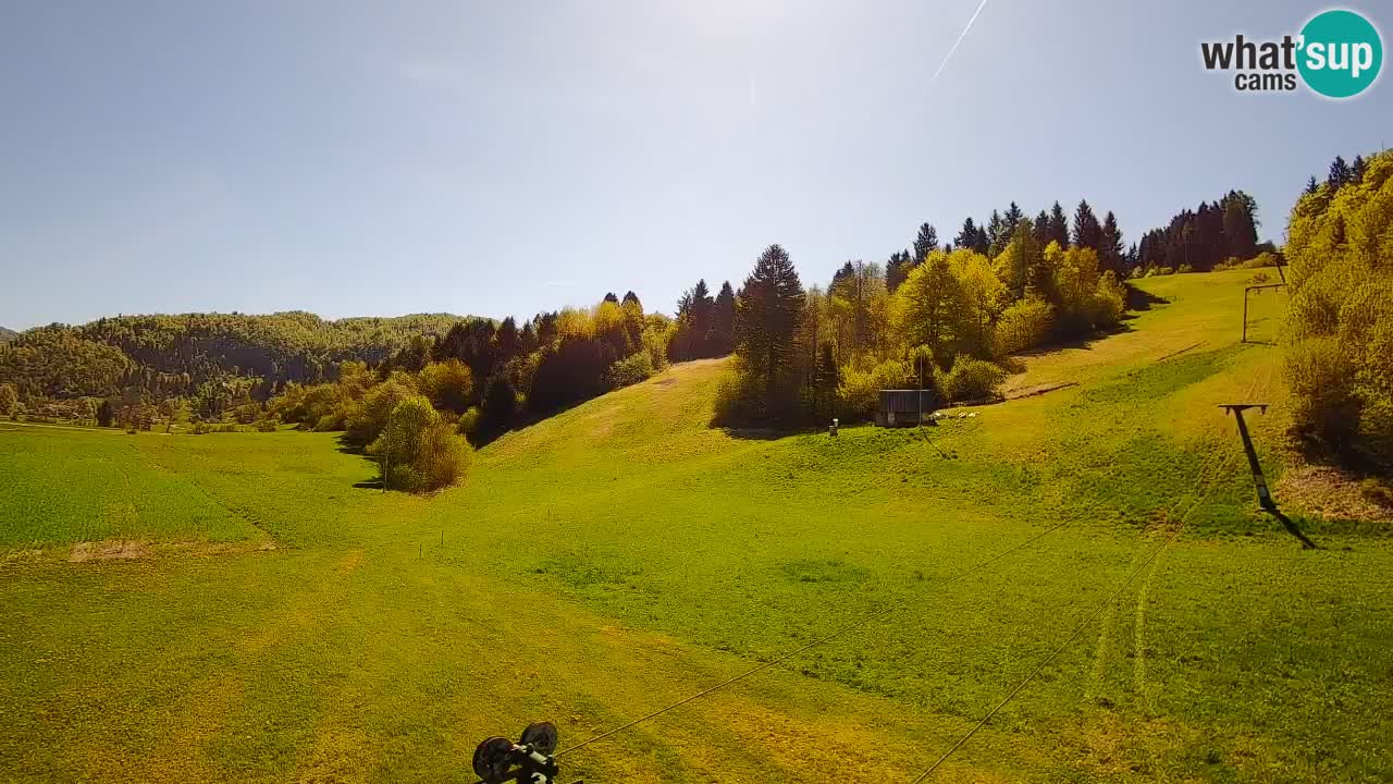 Webcam Smučišče Senožeta – Skigebiet in Srednja Vas bei Bohinj