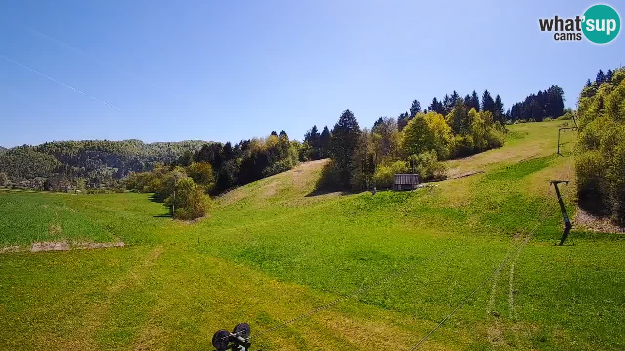Webcam Smučišče Senožeta – Skigebiet in Srednja Vas bei Bohinj