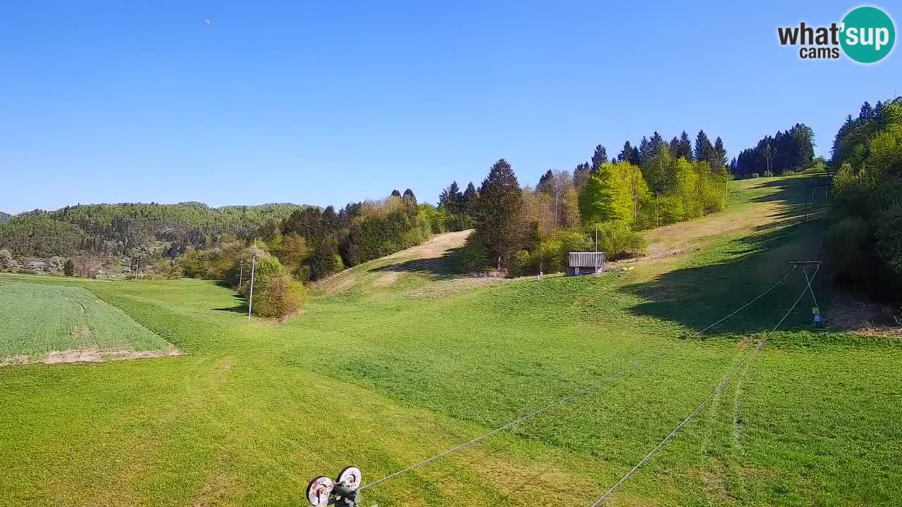 Webcam Smučišče Senožeta – Skigebiet in Srednja Vas bei Bohinj
