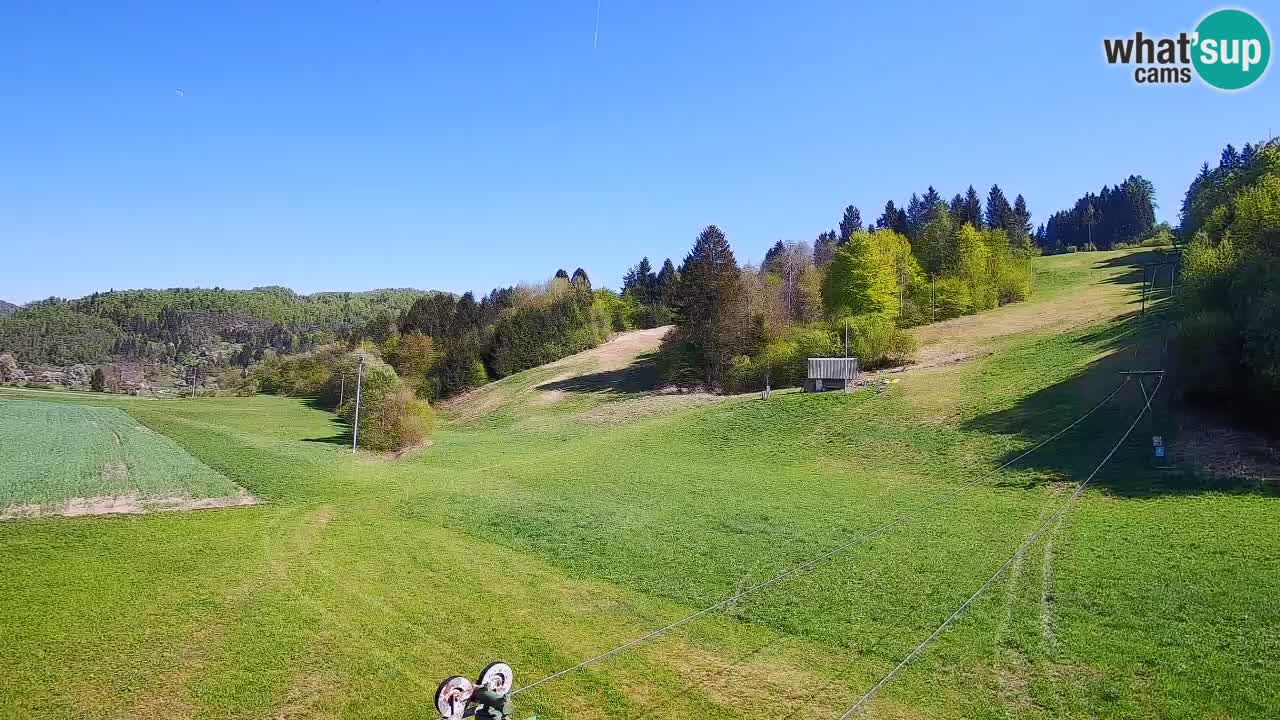 Webcam Smučišče Senožeta – Skigebiet in Srednja Vas bei Bohinj