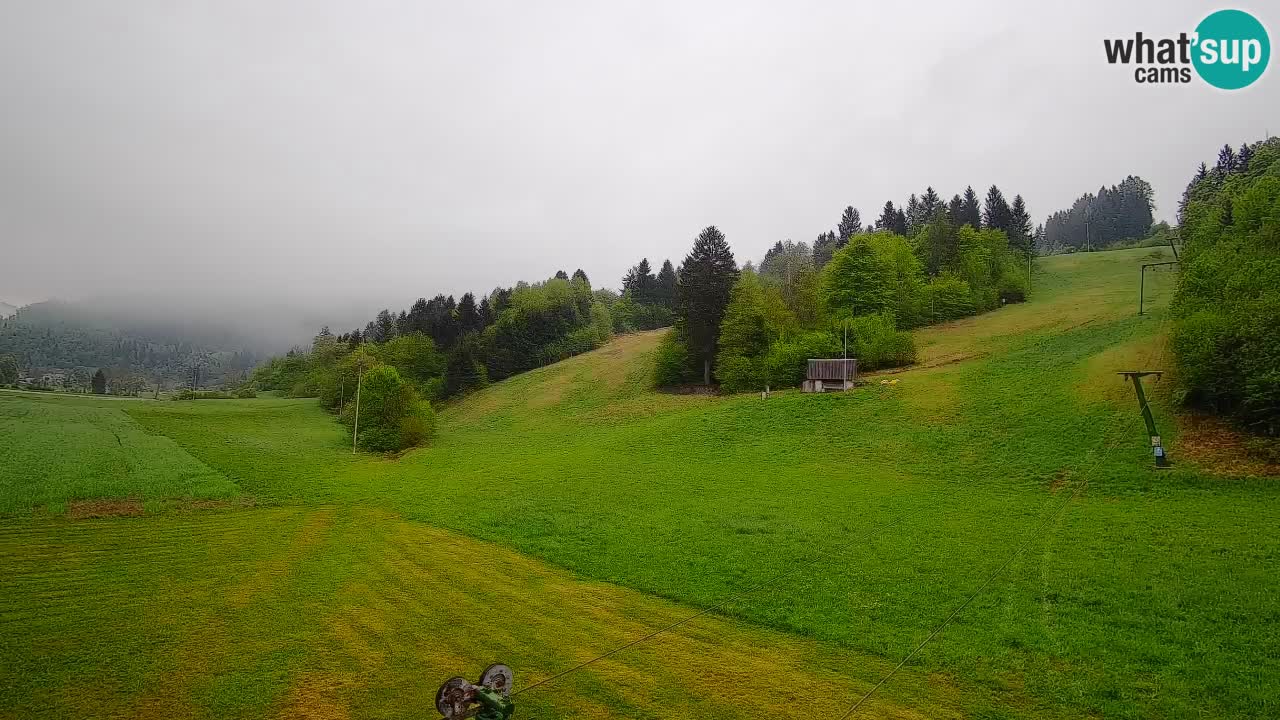 Webcam Smučišče Senožeta – Skigebiet in Srednja Vas bei Bohinj