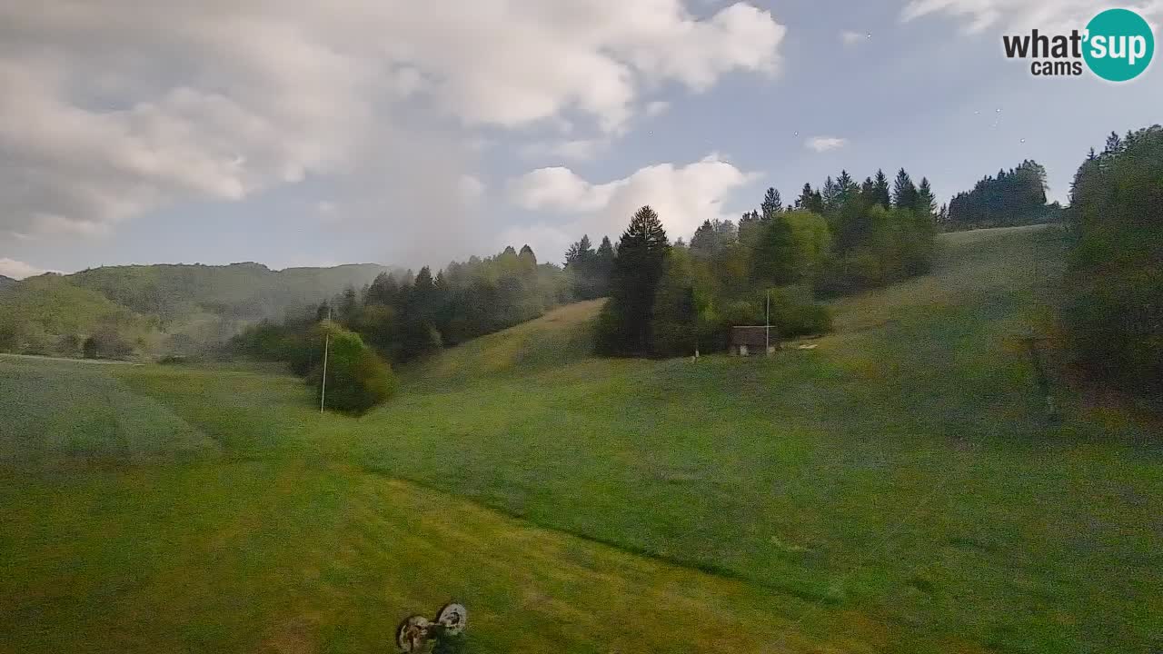 Webcam Smučišče Senožeta – Skigebiet in Srednja Vas bei Bohinj