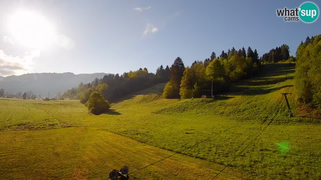 Webcam Smučišče Senožeta – Skigebiet in Srednja Vas bei Bohinj