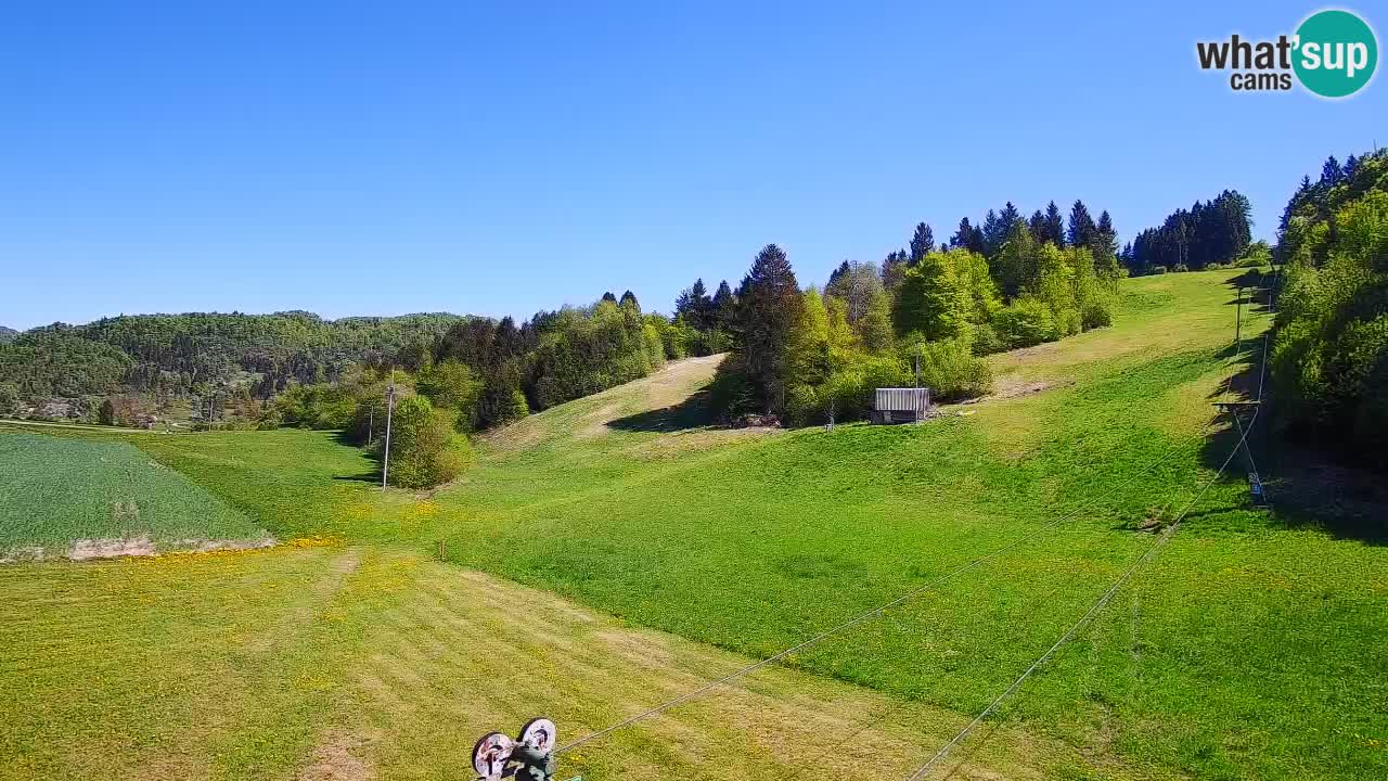 Webcam Smučišče Senožeta – Skigebiet in Srednja Vas bei Bohinj
