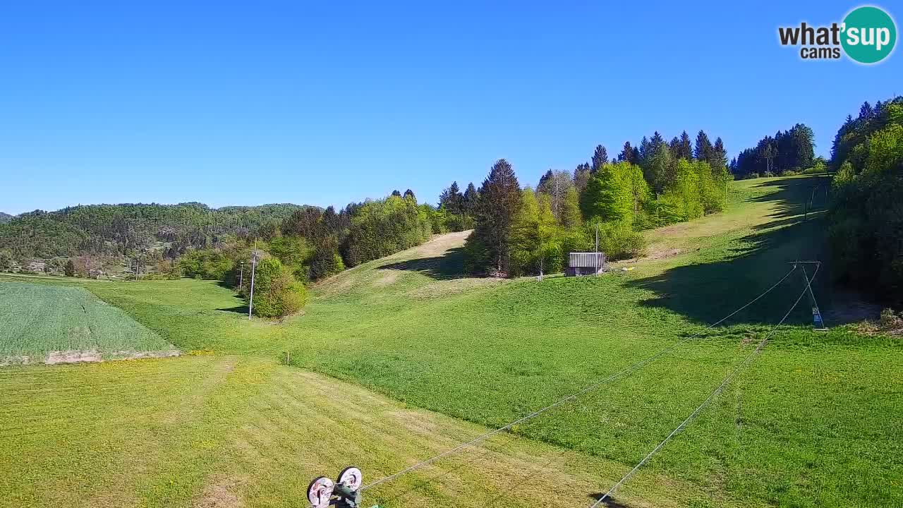 Webcam Smučišče Senožeta – Skigebiet in Srednja Vas bei Bohinj
