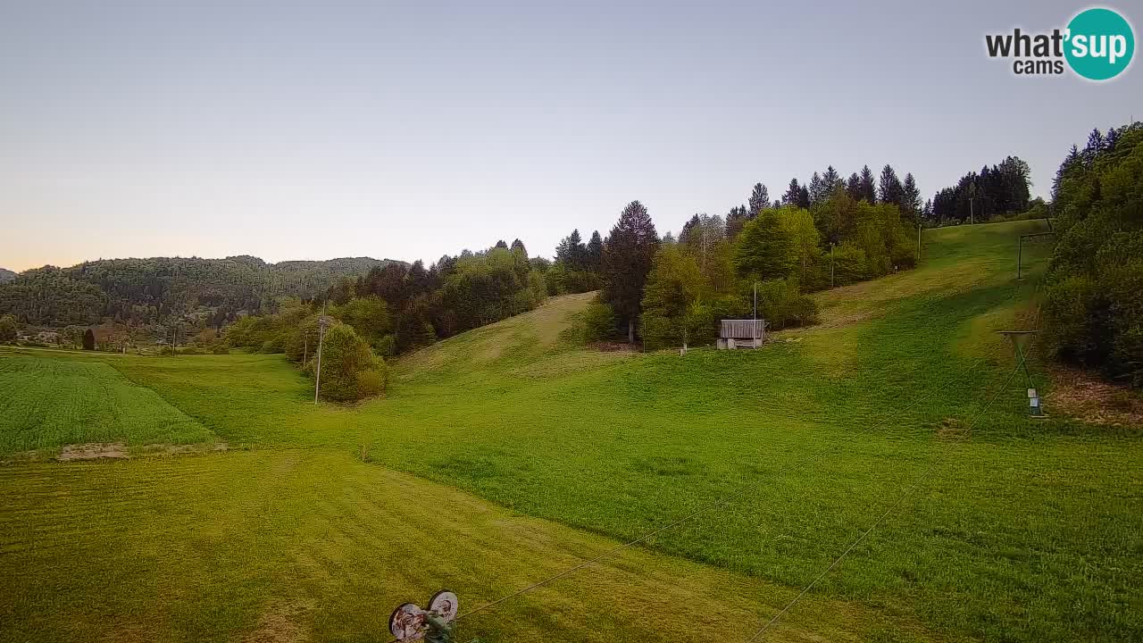 Webcam Smučišče Senožeta – Skigebiet in Srednja Vas bei Bohinj