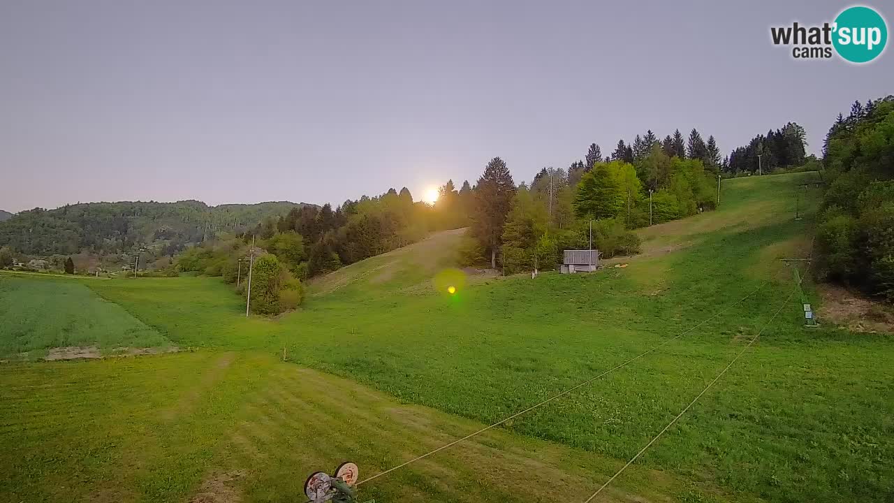 Webcam Smučišče Senožeta – Skigebiet in Srednja Vas bei Bohinj