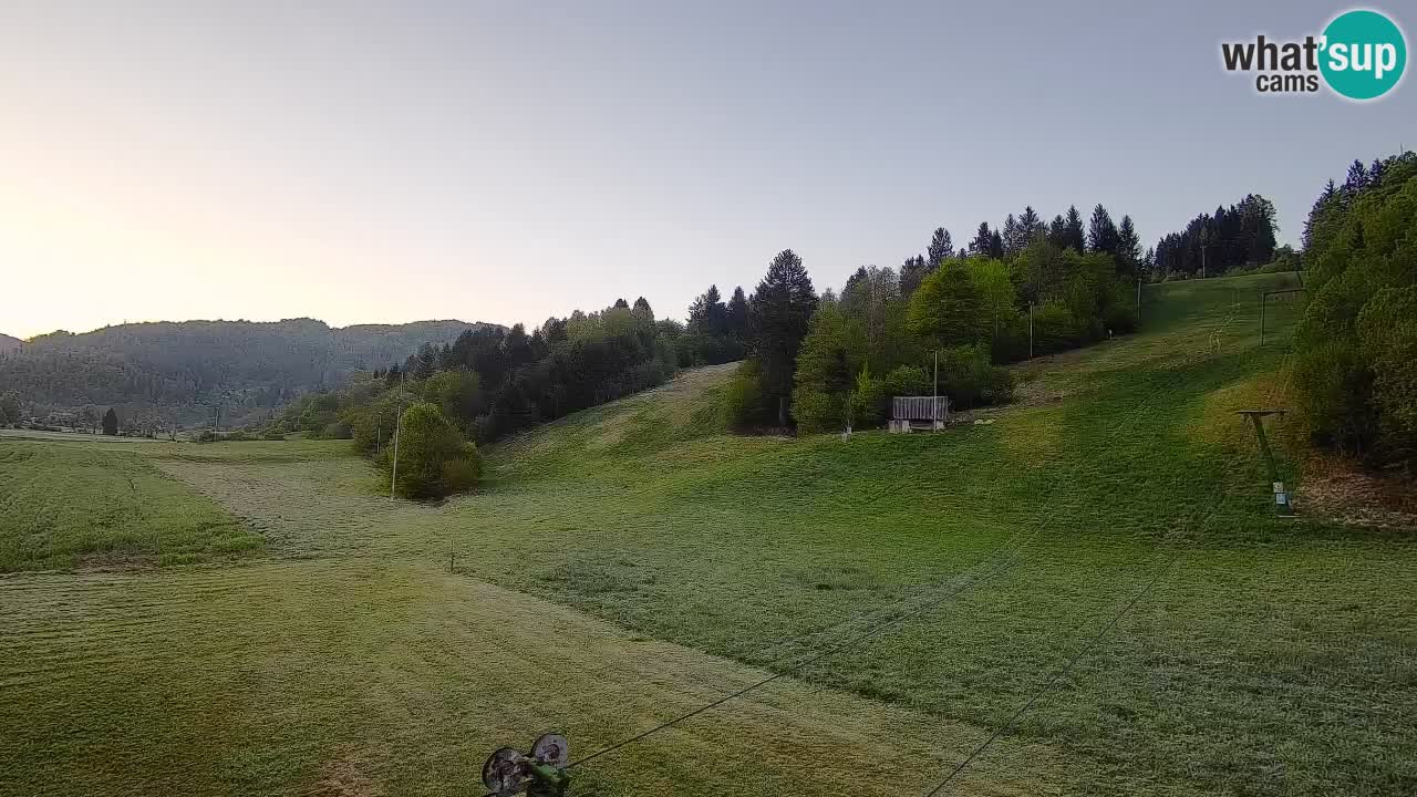 Webcam Smučišče Senožeta – Skigebiet in Srednja Vas bei Bohinj