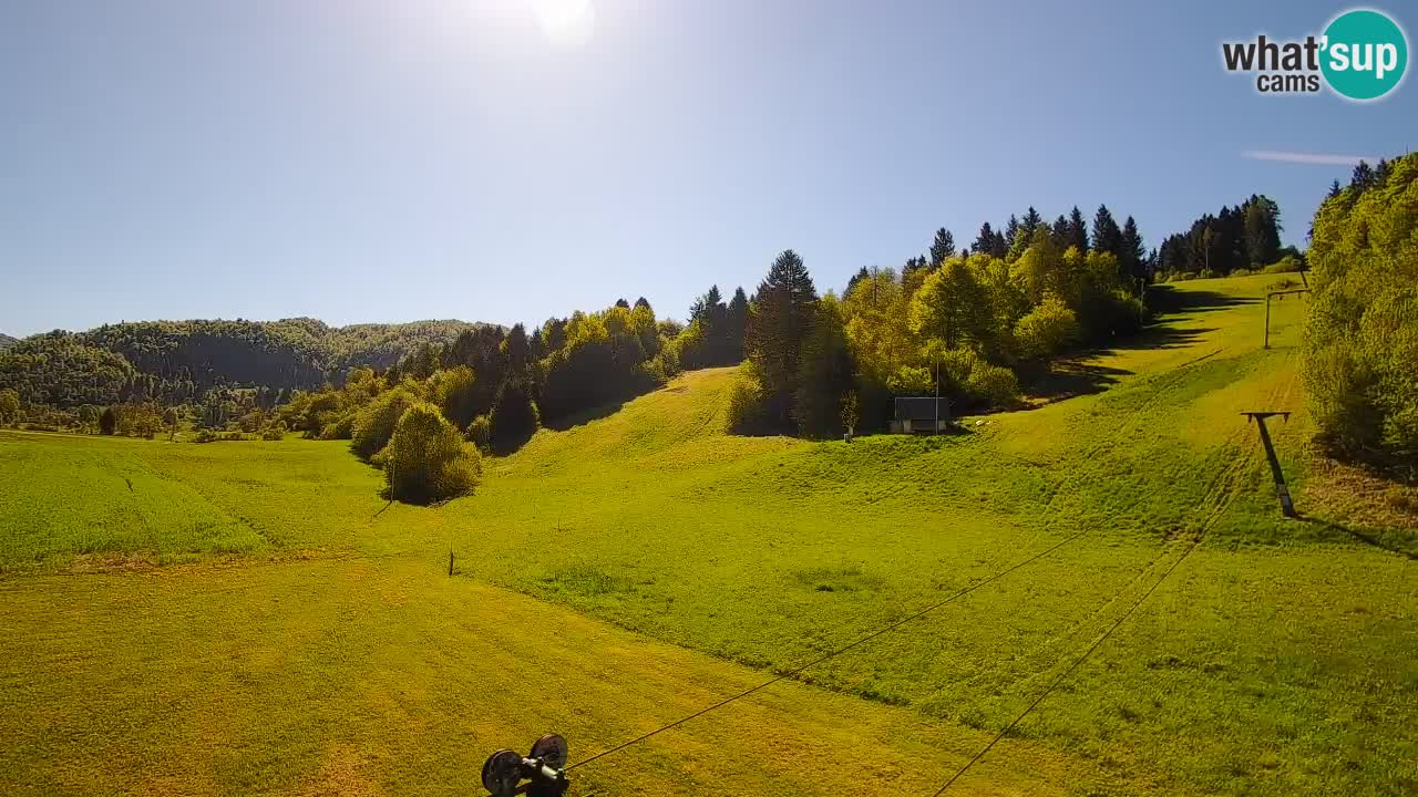 Webcam Smučišče Senožeta – Skigebiet in Srednja Vas bei Bohinj