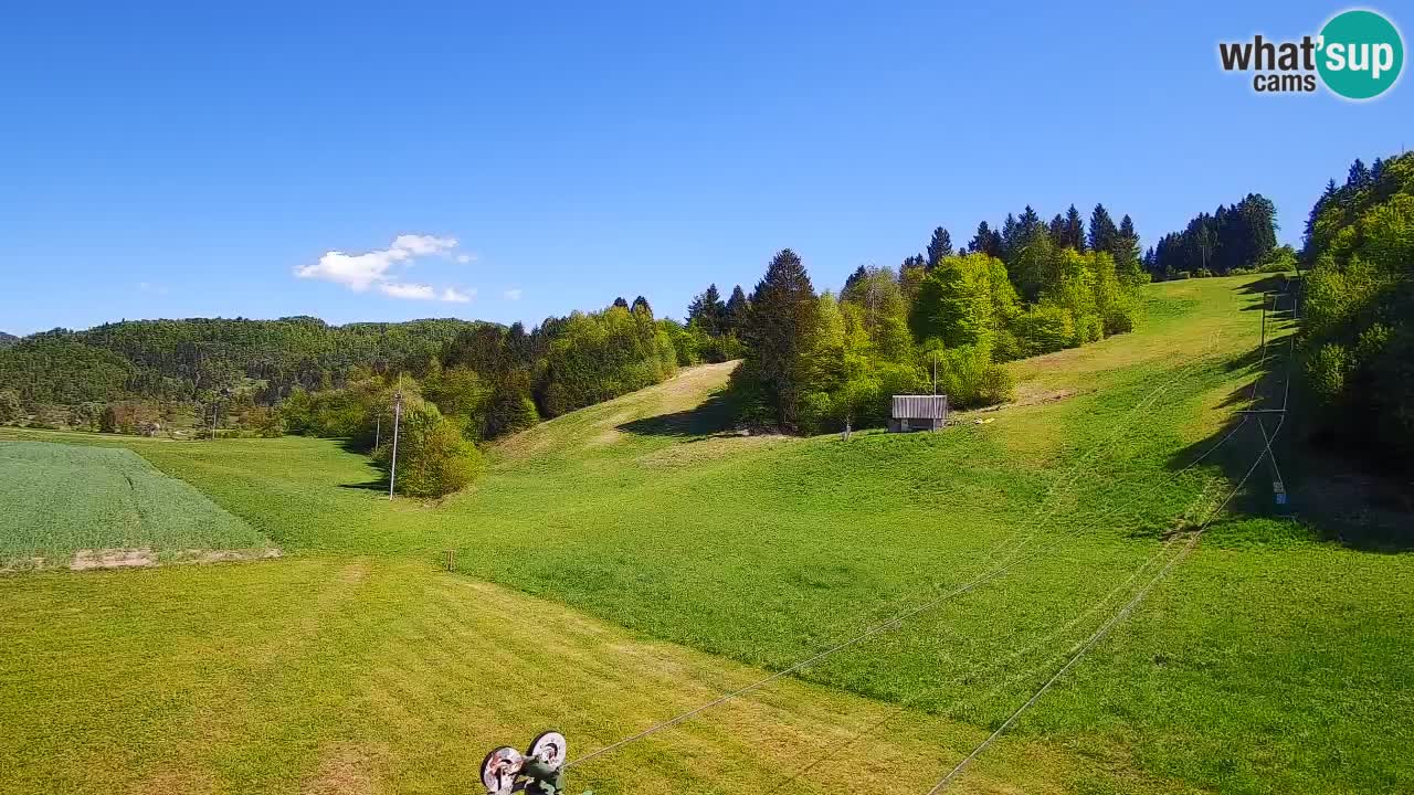 Webcam Smučišče Senožeta – Skigebiet in Srednja Vas bei Bohinj