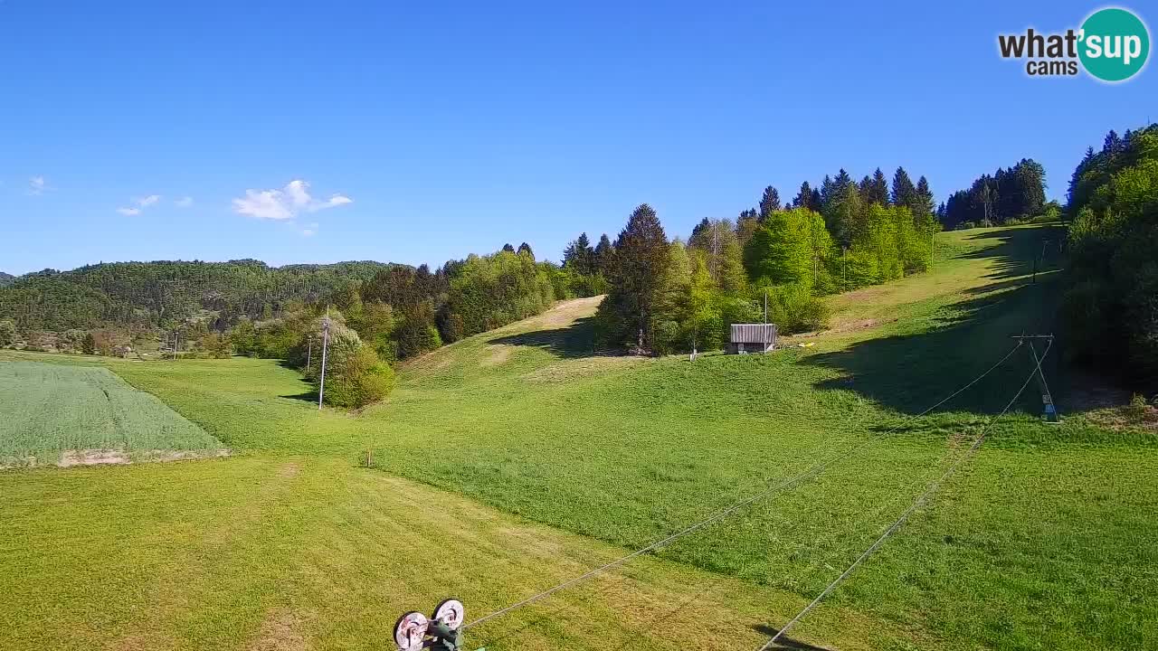 Webcam Smučišče Senožeta – Skigebiet in Srednja Vas bei Bohinj