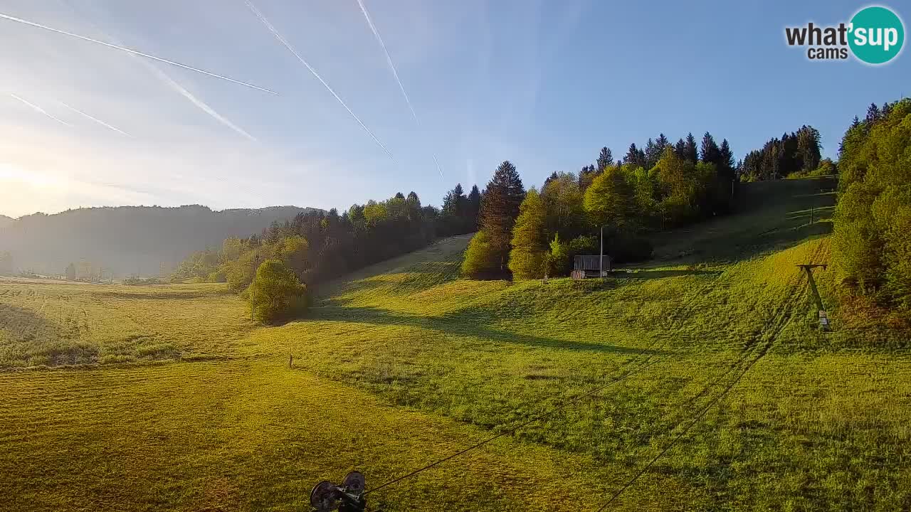 Webcam Smučišče Senožeta – Skigebiet in Srednja Vas bei Bohinj