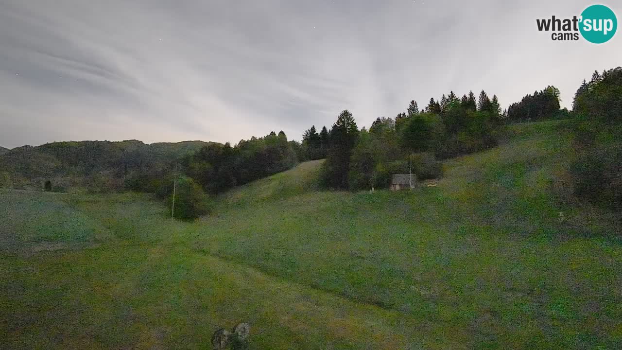 Webcam Smučišče Senožeta – Skigebiet in Srednja Vas bei Bohinj