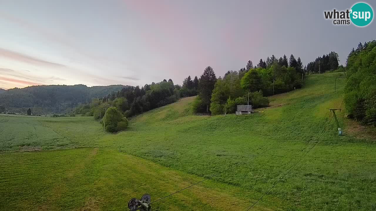 Webcam Smučišče Senožeta – Skigebiet in Srednja Vas bei Bohinj