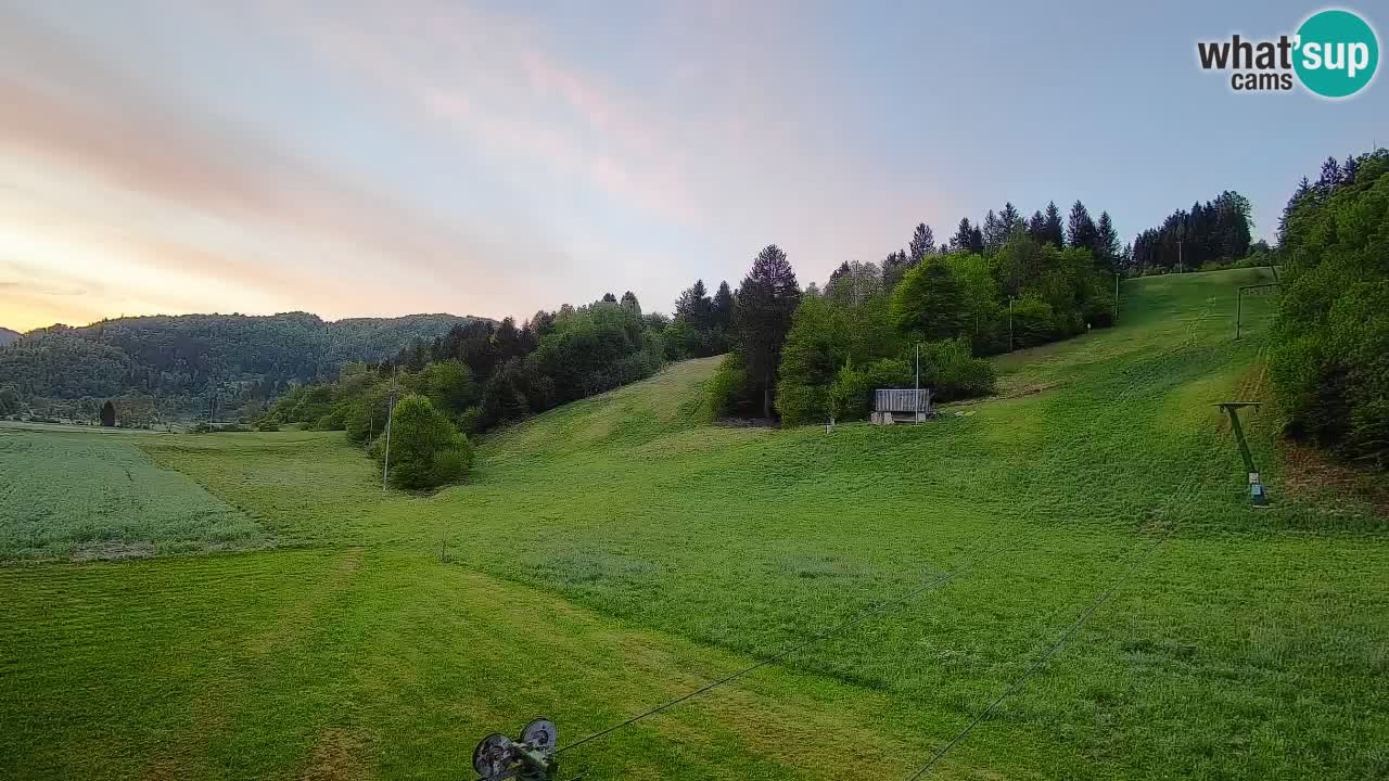 Webcam Smučišče Senožeta – Skigebiet in Srednja Vas bei Bohinj