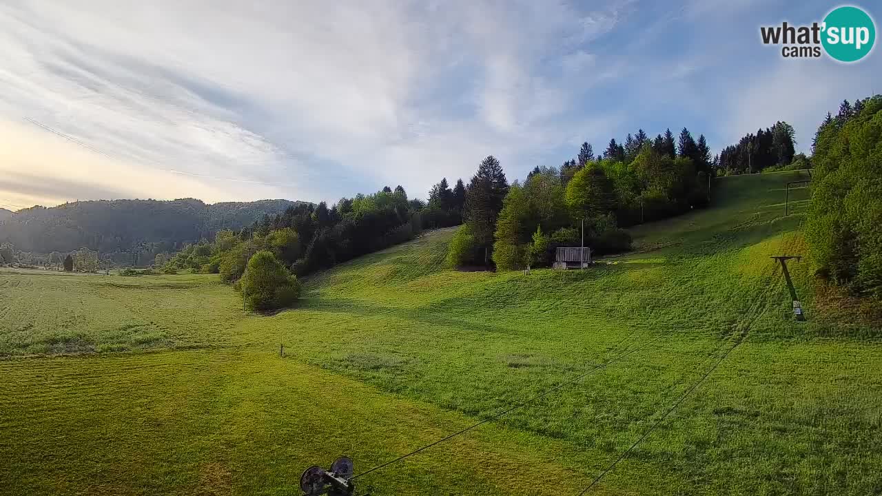 Webcam Smučišče Senožeta – Skigebiet in Srednja Vas bei Bohinj