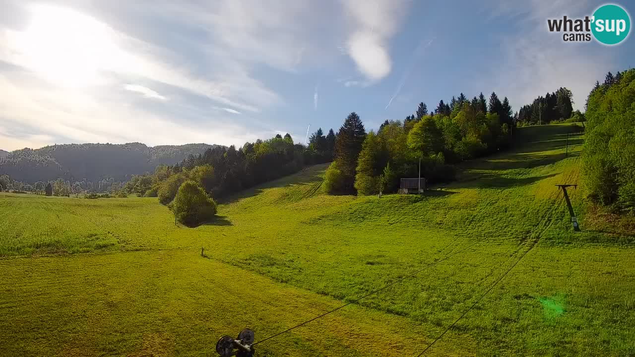 Webcam Smučišče Senožeta – Skigebiet in Srednja Vas bei Bohinj