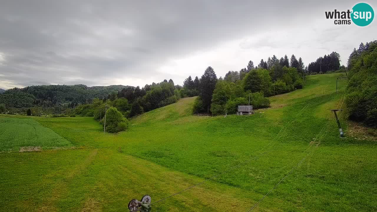 Webcam Smučišče Senožeta – Skigebiet in Srednja Vas bei Bohinj