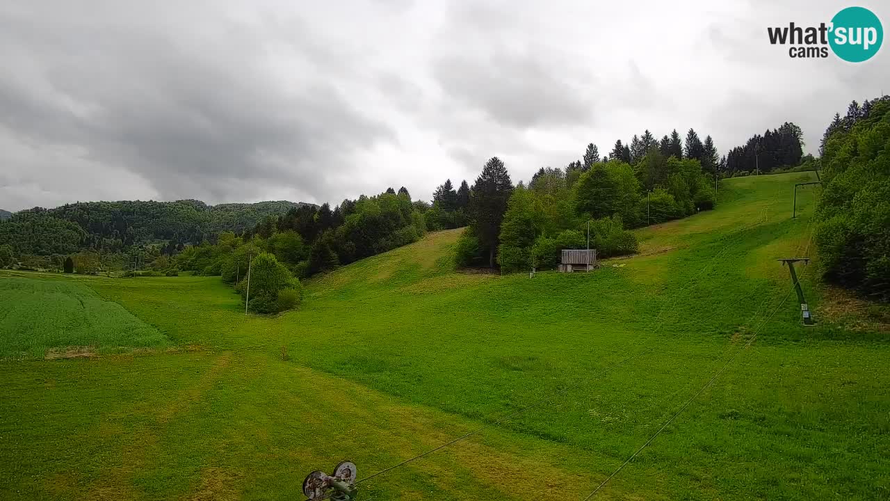 Webcam Smučišče Senožeta – Skigebiet in Srednja Vas bei Bohinj