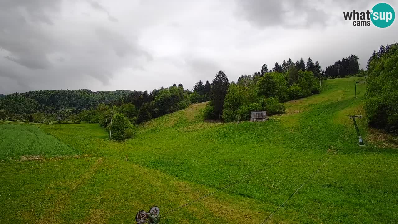 Webcam Smučišče Senožeta – Skigebiet in Srednja Vas bei Bohinj