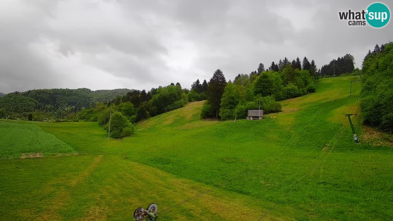 Webcam Smučišče Senožeta – Skigebiet in Srednja Vas bei Bohinj