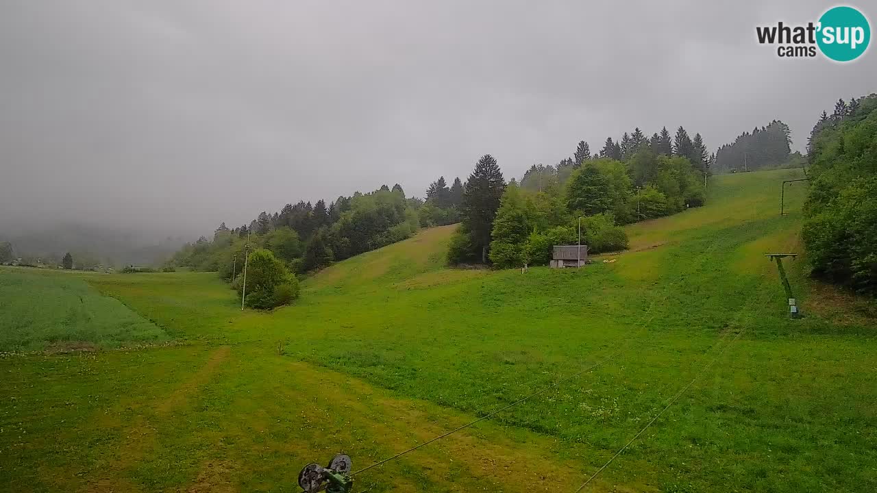 Webcam Smučišče Senožeta – Skigebiet in Srednja Vas bei Bohinj