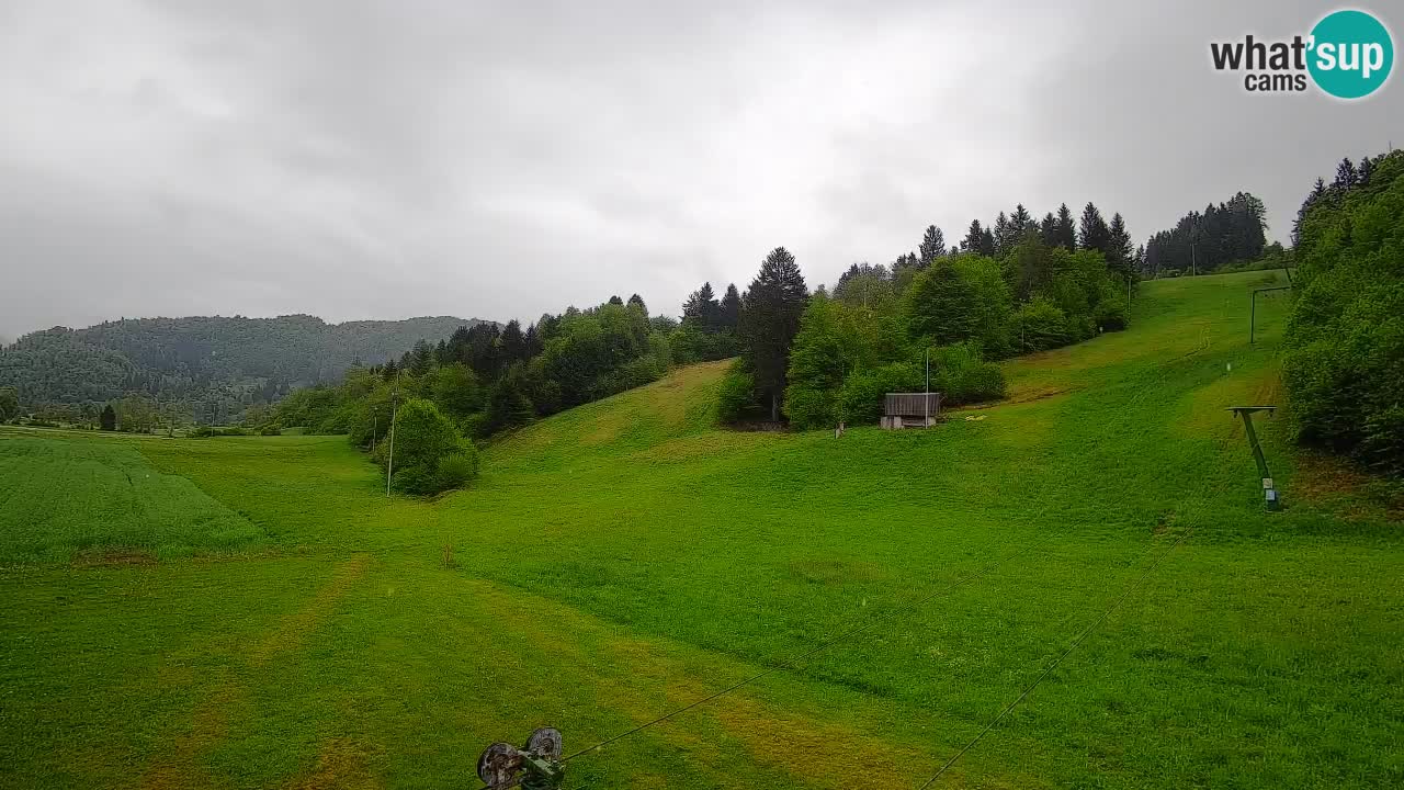 Webcam Smučišče Senožeta – Skigebiet in Srednja Vas bei Bohinj