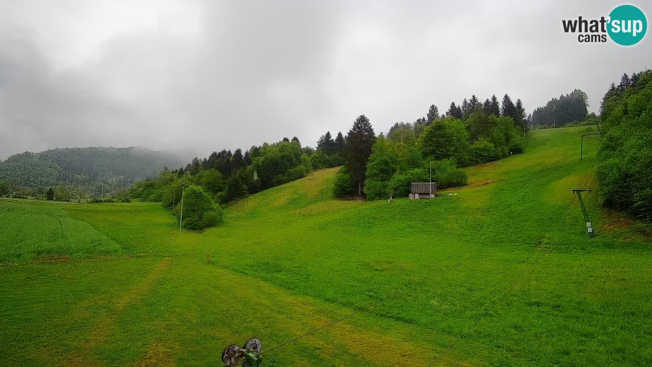 Webcam Smučišče Senožeta – Skigebiet in Srednja Vas bei Bohinj