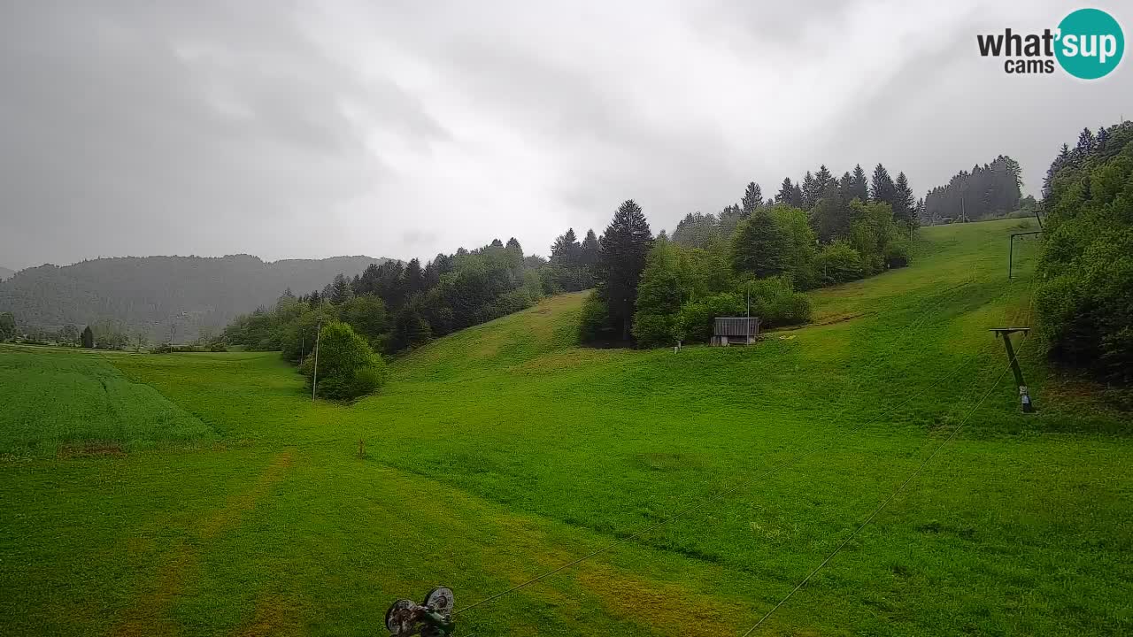 Webcam Smučišče Senožeta – Skigebiet in Srednja Vas bei Bohinj
