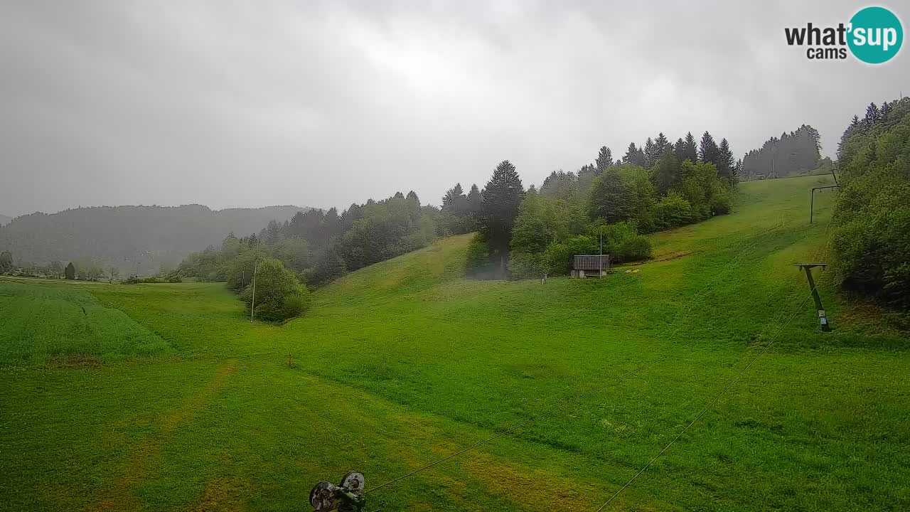 Webcam Smučišče Senožeta – Skigebiet in Srednja Vas bei Bohinj