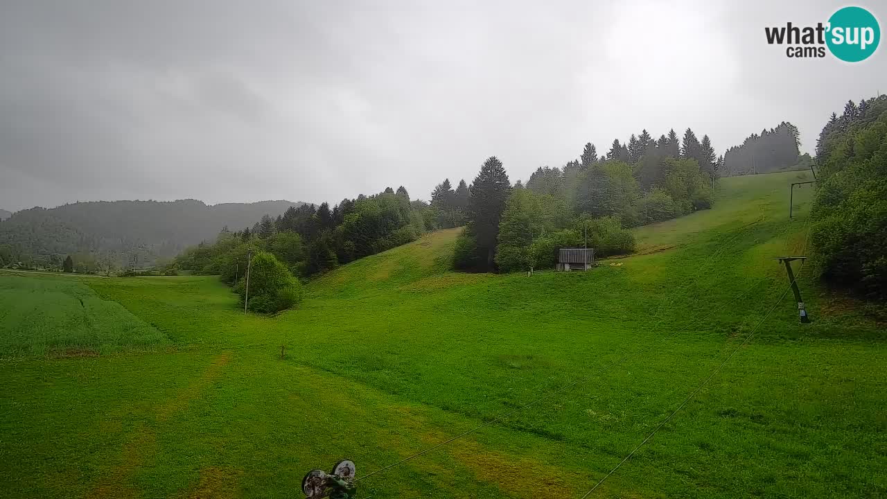 Webcam Smučišče Senožeta – Skigebiet in Srednja Vas bei Bohinj