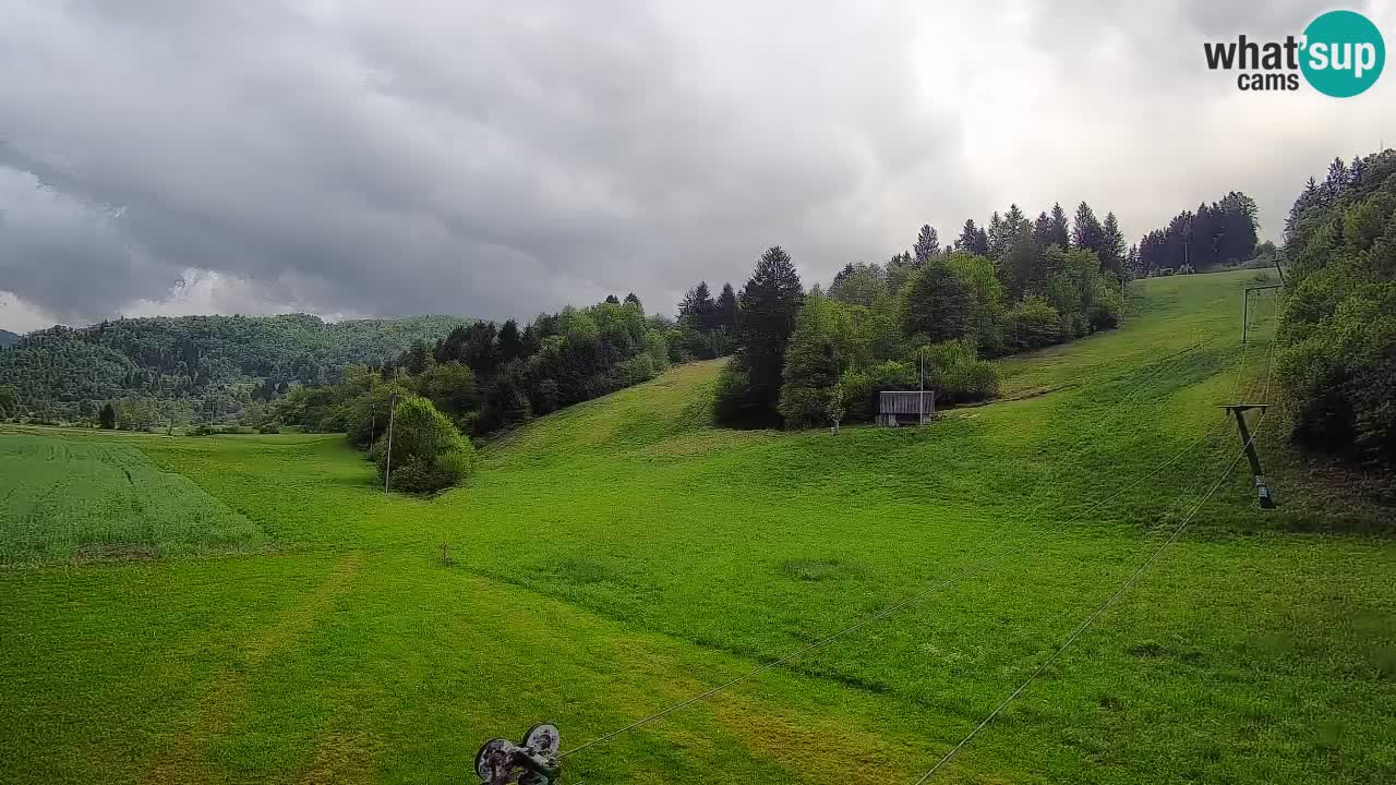 Webcam Smučišče Senožeta – Skigebiet in Srednja Vas bei Bohinj