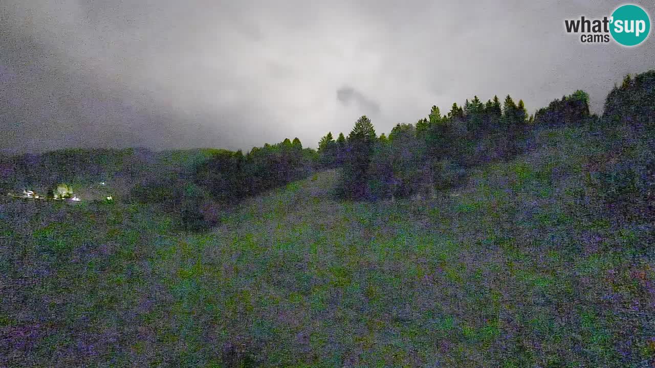 Webcam Smučišče Senožeta – Skigebiet in Srednja Vas bei Bohinj