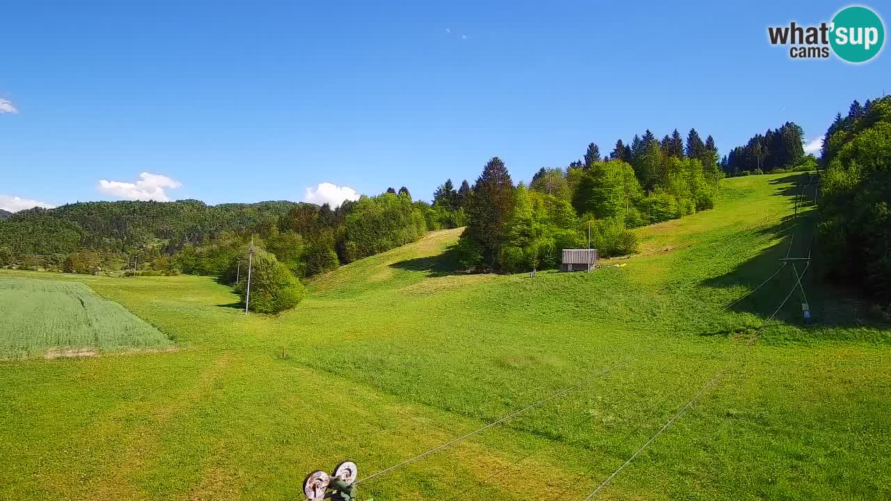 Webcam Smučišče Senožeta – Skigebiet in Srednja Vas bei Bohinj