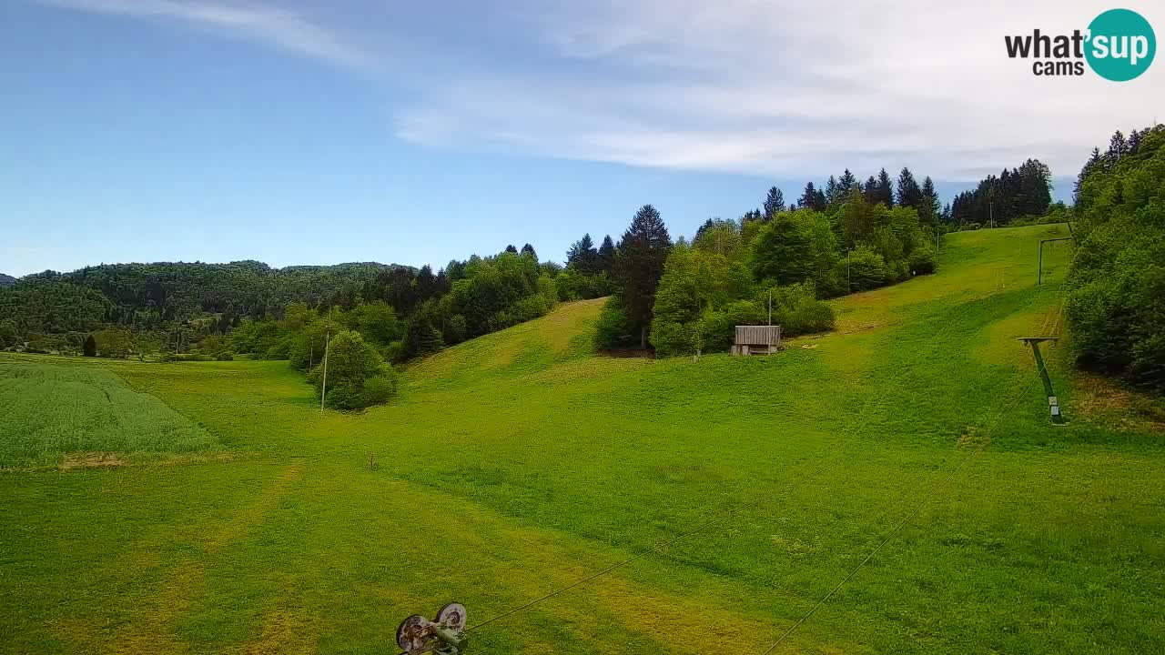 Webcam Smučišče Senožeta – Skigebiet in Srednja Vas bei Bohinj