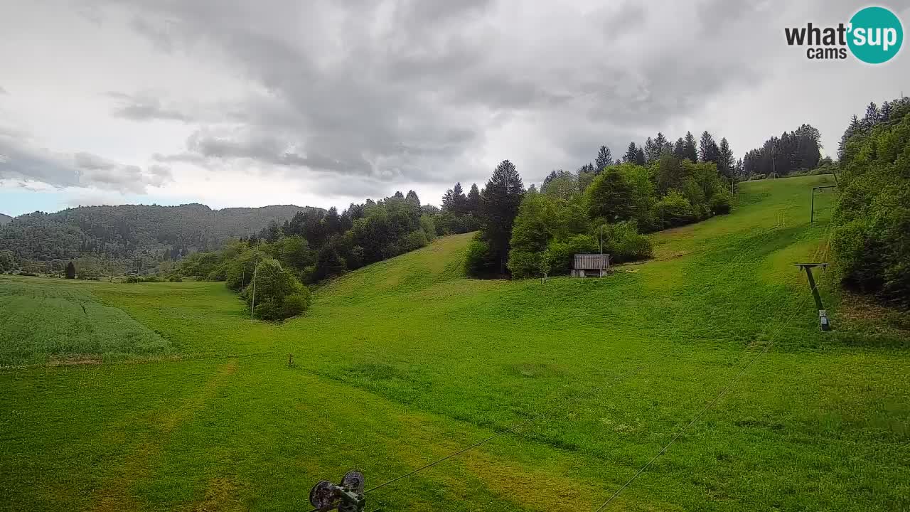 Webcam Smučišče Senožeta – Skigebiet in Srednja Vas bei Bohinj