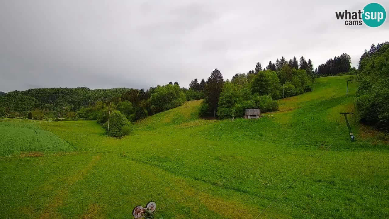 Webcam Smučišče Senožeta – Skigebiet in Srednja Vas bei Bohinj