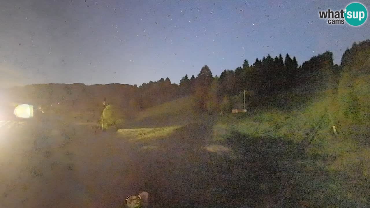 Webcam Smučišče Senožeta – Skigebiet in Srednja Vas bei Bohinj