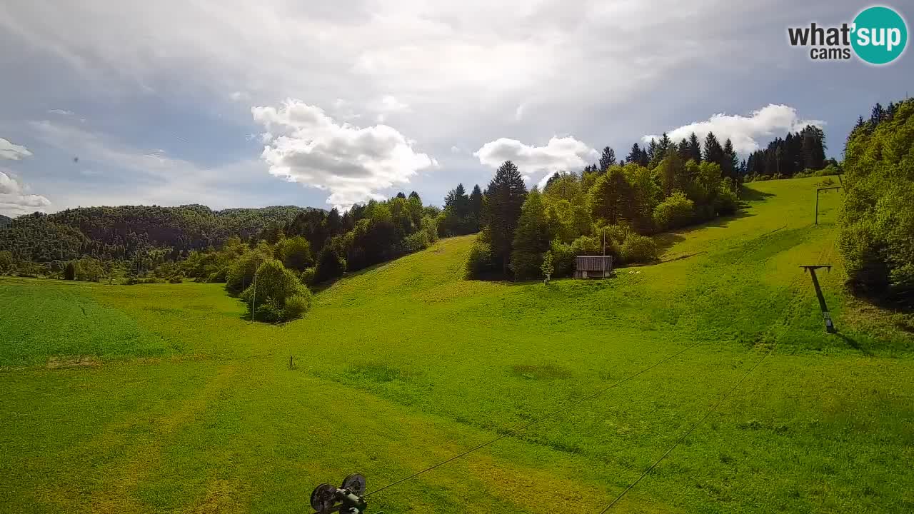 Webcam Smučišče Senožeta – Skigebiet in Srednja Vas bei Bohinj