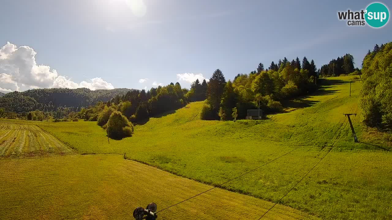 Webcam Smučišče Senožeta – Skigebiet in Srednja Vas bei Bohinj