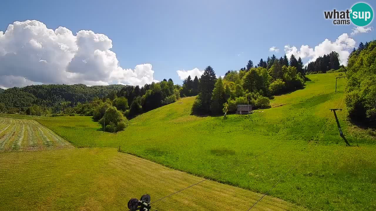 Webcam Smučišče Senožeta – Skigebiet in Srednja Vas bei Bohinj