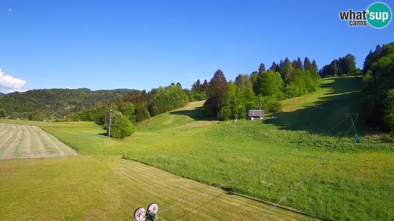 Webcam Smučišče Senožeta – Skigebiet in Srednja Vas bei Bohinj