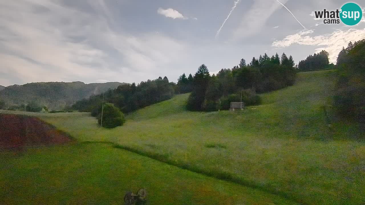 Webcam Smučišče Senožeta – Skigebiet in Srednja Vas bei Bohinj